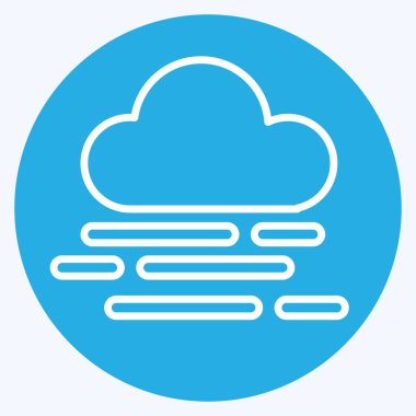 Simge Sis. Hava sembolüyle ilgili. Mavi gözlü. Basit tasarım düzenlenebilir