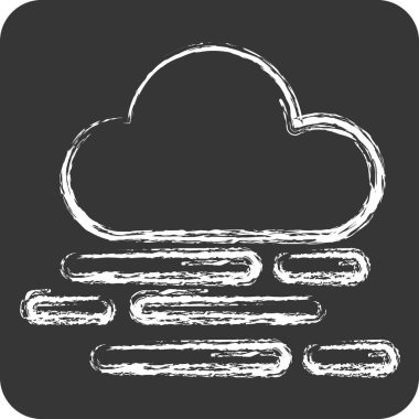 Simge Sis. Hava sembolüyle ilgili. Tebeşir stili. Basit tasarım düzenlenebilir