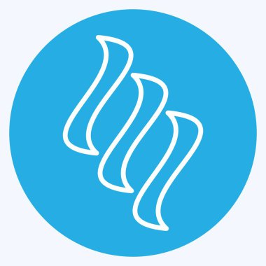 Simge Dumanı. Hava sembolüyle ilgili. Mavi gözlü. Basit tasarım düzenlenebilir