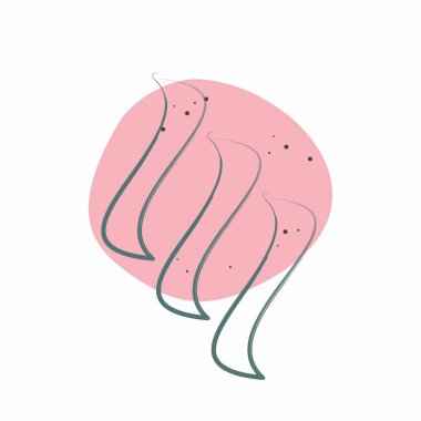 Simge Dumanı. Hava sembolüyle ilgili. Renkli Leke Biçimi. Basit tasarım düzenlenebilir