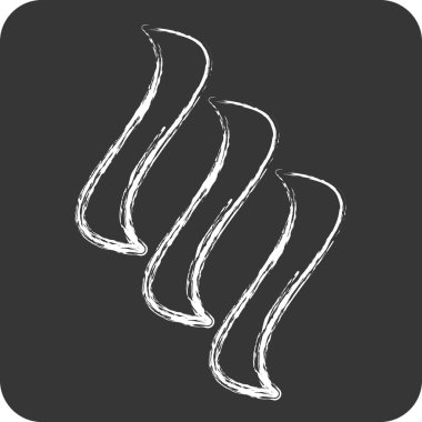 Simge Dumanı. Hava sembolüyle ilgili. Tebeşir stili. Basit tasarım düzenlenebilir