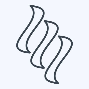 Simge Dumanı. Hava sembolüyle ilgili. Sıra tarzı. Basit tasarım düzenlenebilir