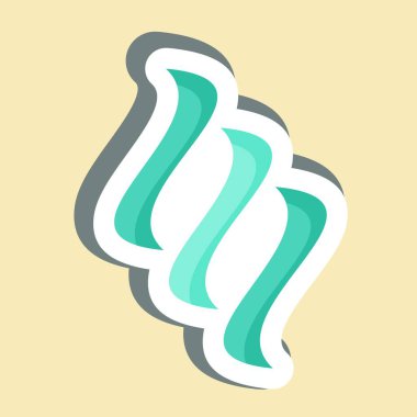 Çıkartma Dumanı. Hava sembolüyle ilgili. Basit tasarım düzenlenebilir