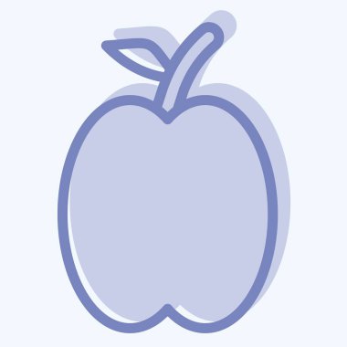 İkon kayısı. Meyve ve Sebze Sembolü ile ilgili. İki ton stili. düzenlenebilir