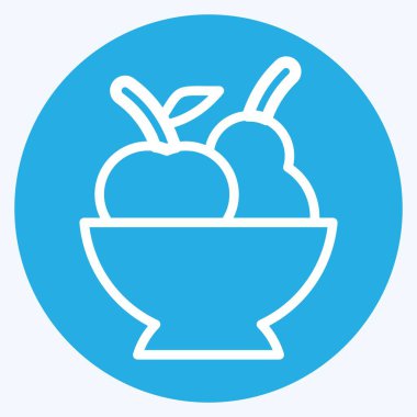 Simge meyveleri. Meyve ve Sebze Sembolü ile ilgili. Mavi gözlü. düzenlenebilir