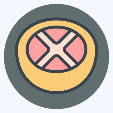 Simge Greyfurtu. Meyve ve Sebze Sembolü ile ilgili. renk arkadaşı stili. düzenlenebilir