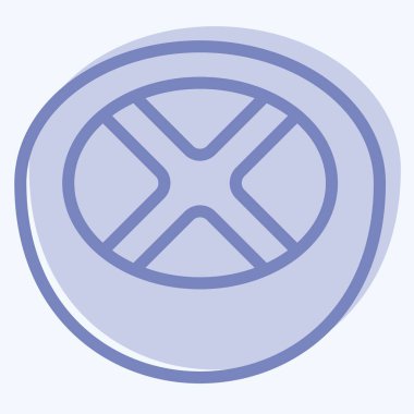 Simge Greyfurtu. Meyve ve Sebze Sembolü ile ilgili. İki ton stili. düzenlenebilir