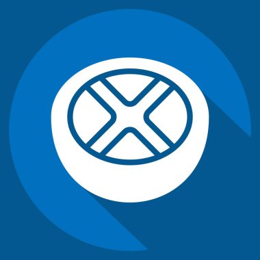 Simge Greyfurtu. Meyve ve Sebze Sembolü ile ilgili. Uzun gölge tarzı. düzenlenebilir