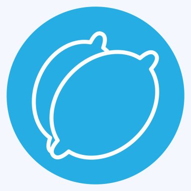 Simge kireç. Meyve ve Sebze Sembolü ile ilgili. Mavi gözlü. düzenlenebilir