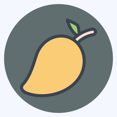 Simge Mango. Meyve ve Sebze Sembolü ile ilgili. renk arkadaşı stili. düzenlenebilir