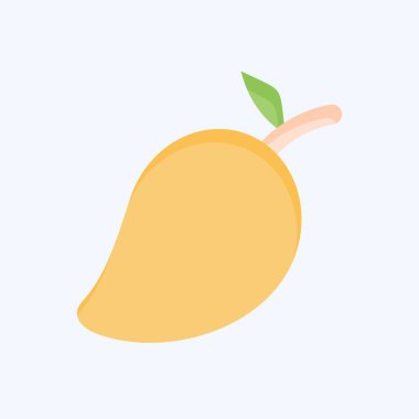 Simge Mango. Meyve ve Sebze Sembolü ile ilgili. Düz stil. düzenlenebilir