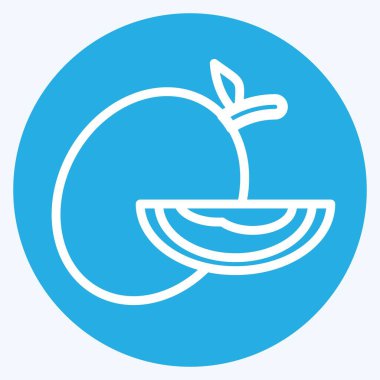 Simge kavunu. Meyve ve Sebze Sembolü ile ilgili. Mavi gözlü. düzenlenebilir