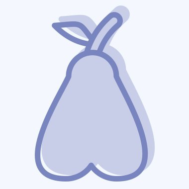 Simge Armudu. Meyve ve Sebze Sembolü ile ilgili. İki ton stili. düzenlenebilir