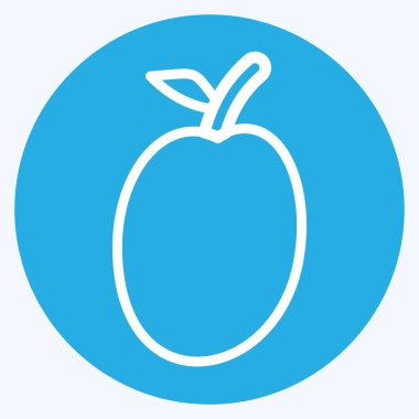 Simge eriği. Meyve ve Sebze Sembolü ile ilgili. Mavi gözlü. düzenlenebilir