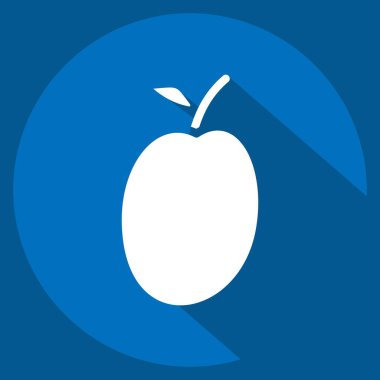 Simge eriği. Meyve ve Sebze Sembolü ile ilgili. Uzun gölge tarzı. düzenlenebilir