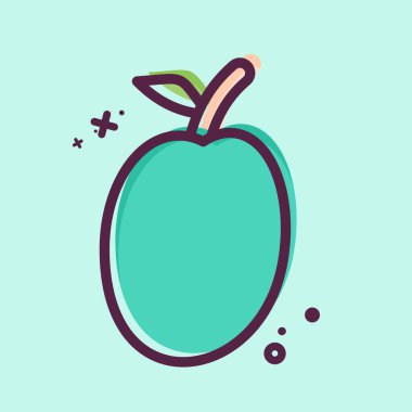 Simge eriği. Meyve ve Sebze Sembolü ile ilgili. MBE tarzı. düzenlenebilir