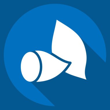 Icon Tatlı Patates. Meyve ve Sebze Sembolü ile ilgili. Uzun gölge tarzı. düzenlenebilir