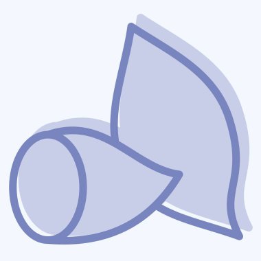 Icon Tatlı Patates. Meyve ve Sebze Sembolü ile ilgili. İki ton stili. düzenlenebilir
