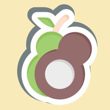 Etiket Avocado. Meyve ve Sebze Sembolü ile ilgili. düzenlenebilir