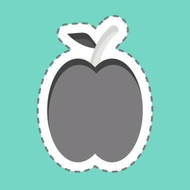 Etiket şeridi kayısı kesti. Meyve ve Sebze Sembolü ile ilgili. düzenlenebilir