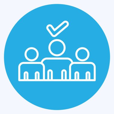 Simge Kuyruğu Efekti. Seçim sembolüyle ilgili. Mavi gözlü. Basit tasarım düzenlenebilir