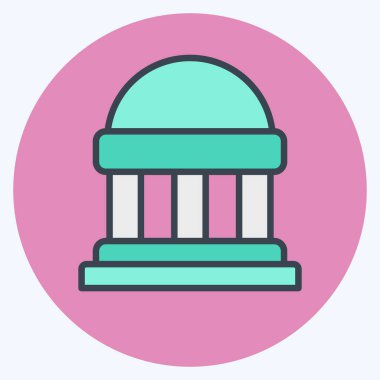 Simge kongresi. Seçim sembolüyle ilgili. renk arkadaşı stili. Basit tasarım düzenlenebilir