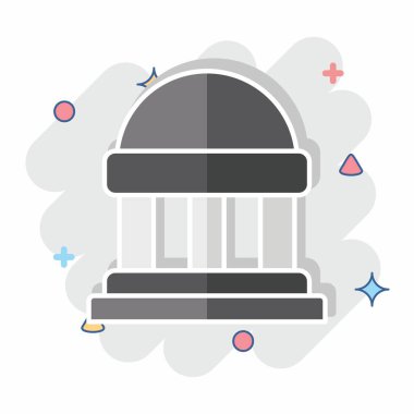 Simge kongresi. Seçim sembolüyle ilgili. Çizgi roman. Basit tasarım düzenlenebilir