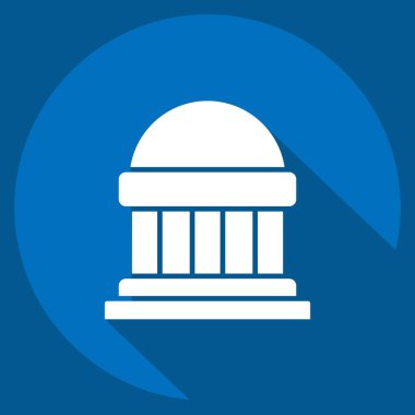 Simge kongresi. Seçim sembolüyle ilgili. Uzun gölge tarzı. Basit tasarım düzenlenebilir