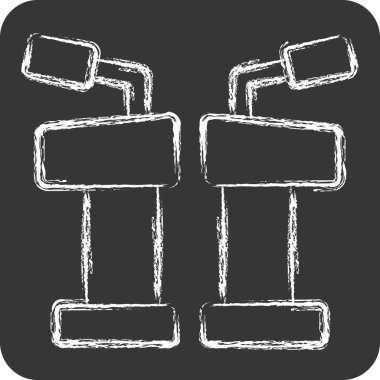 Simge Tartışması. Seçim sembolüyle ilgili. Tebeşir stili. Basit tasarım düzenlenebilir