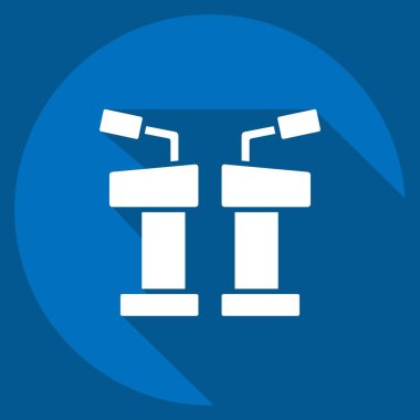 Simge Tartışması. Seçim sembolüyle ilgili. Uzun gölge tarzı. Basit tasarım düzenlenebilir