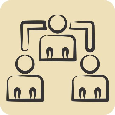 Simge delegeleri. Seçim sembolüyle ilgili. El çizimi tarzı. Basit tasarım düzenlenebilir