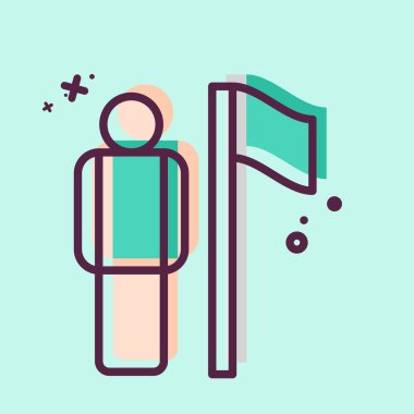 Simge Seçim Kampanyası. Seçim sembolüyle ilgili. MBE tarzı. düzenlenebilir