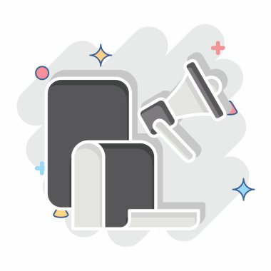 Simge Seçim Manifestosu. Seçim sembolüyle ilgili. Çizgi roman. Basit tasarım düzenlenebilir