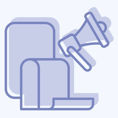 Simge Seçim Manifestosu. Seçim sembolüyle ilgili. İki ton stili. Basit tasarım düzenlenebilir