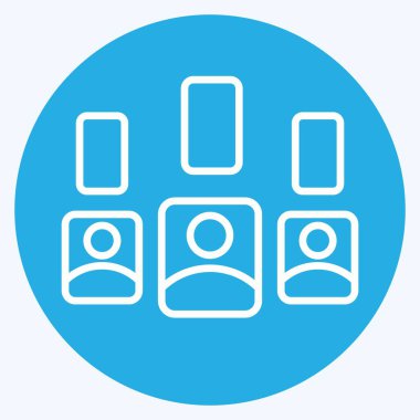 Simge Seçim Sonuçları. Seçim sembolüyle ilgili. Mavi gözlü. Basit tasarım düzenlenebilir