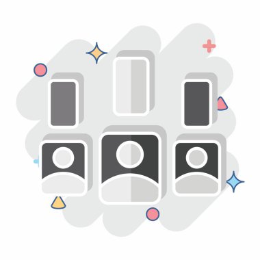 Simge Seçim Sonuçları. Seçim sembolüyle ilgili. Çizgi roman. Basit tasarım düzenlenebilir