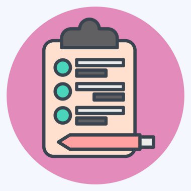 Simge Seçim Anketi. Seçim sembolüyle ilgili. renk arkadaşı stili. dizayn edilebilir