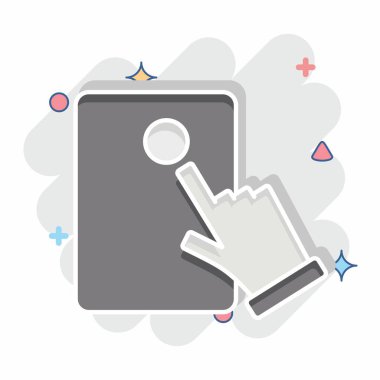 Simge Elektronik Oylama. Seçim sembolüyle ilgili. Çizgi roman. dizayn edilebilir