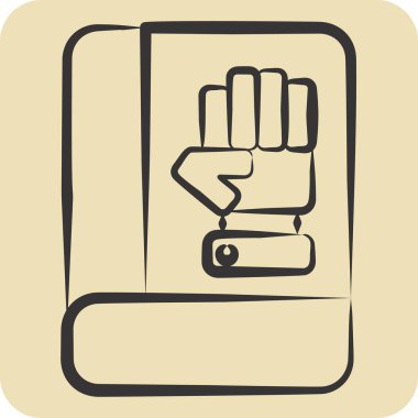 Açılış merasimi. Seçim sembolüyle ilgili. El çizimi tarzı. Basit tasarım düzenlenebilir