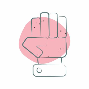 Simge Muhalefeti. Seçim sembolüyle ilgili. Renkli Leke Biçimi. Basit tasarım düzenlenebilir