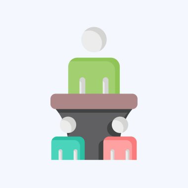 Simge Specch. Seçim sembolüyle ilgili. Düz stil. Basit tasarım düzenlenebilir