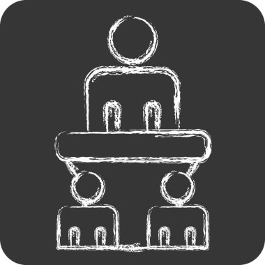 Simge Specch. Seçim sembolüyle ilgili. Tebeşir stili. Basit tasarım düzenlenebilir