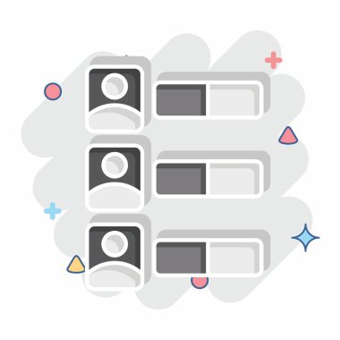 Simge Oylama. Seçim sembolüyle ilgili. Çizgi roman. Basit tasarım düzenlenebilir