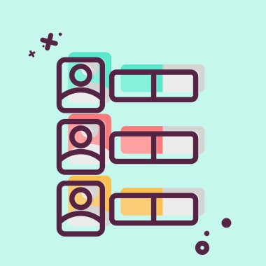 Simge Oylama. Seçim sembolüyle ilgili. MBE tarzı. Basit tasarım düzenlenebilir