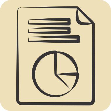 Simge Oy İstatistikleri. Seçim sembolüyle ilgili. El çizimi tarzı. Basit tasarım düzenlenebilir