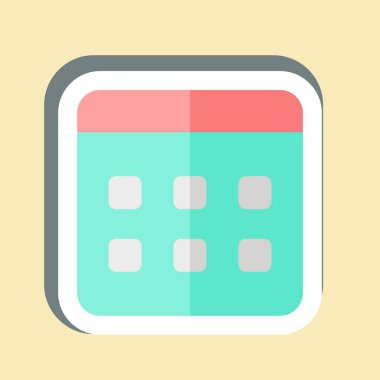 Çıkartma Seçim Tarihi. Seçim sembolüyle ilgili. Basit tasarım düzenlenebilir