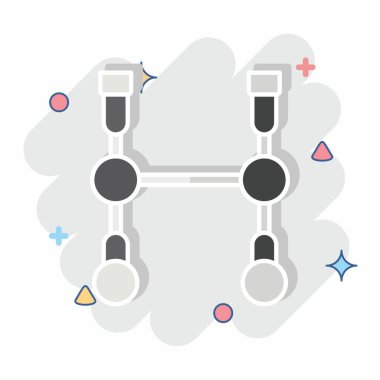 Simge parçaları. Binicilik sporu sembolüyle ilgili. Çizgi roman. dizayn edilebilir