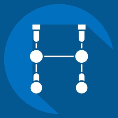 Simge parçaları. Binicilik sporu sembolüyle ilgili. Uzun gölge tarzı. dizayn edilebilir