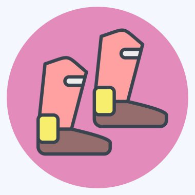 Simge Tekmesi. Binicilik sporu sembolüyle ilgili. renk arkadaşı stili. dizayn edilebilir