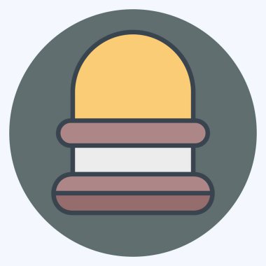 Simge yüz maskesi. Binicilik sporu sembolüyle ilgili. renk arkadaşı stili. dizayn edilebilir